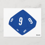 Briefkaart blauw D10-controletabel (Achterkant)