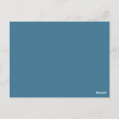 Briefkaart blauw D20-dijgamertabel (Achterkant)