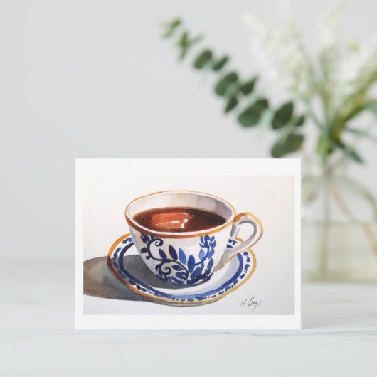 Briefkaart Blauw en wit delft (Staand voorkant)