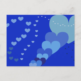 Briefkaart blauw hart