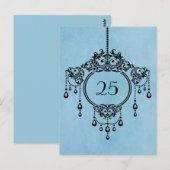 Briefkaart blauw  luchters (Voorkant / Achterkant)