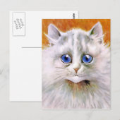 Briefkaart  blauw oogkat (Voorkant / Achterkant)