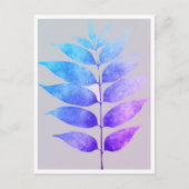 Briefkaart - Blauw/Paarse/roze varen (Voorkant)