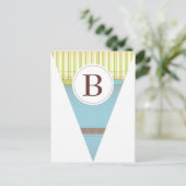 Briefkaart  blauw-partijvlag Bunting Banner (Staand voorkant)