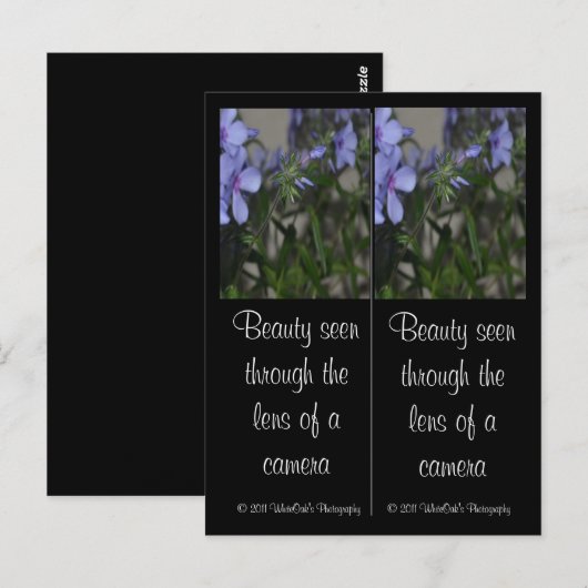 Briefkaart blauwe Bladwijzer (Voorkant / Achterkant)