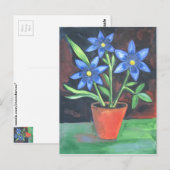 Briefkaart Blauwe Bloemen (Voorkant / Achterkant)