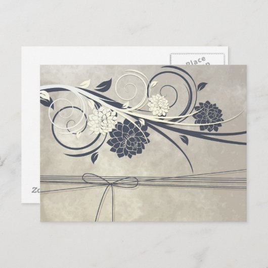 Briefkaart Blauwe Bloemen (Voorkant / Achterkant)