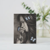 Briefkaart Blauwe Butterflies (Staand voorkant)