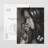 Briefkaart Blauwe Butterflies (Voorkant / Achterkant)