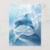 Briefkaart blauwe dolfijn (Voorkant)