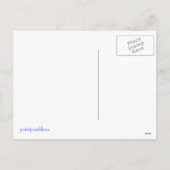 Briefkaart blauwe en groene trompet (Achterkant)