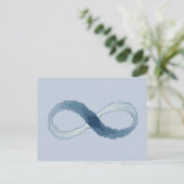 Briefkaart Blauwe Infiniteit (Staand voorkant)