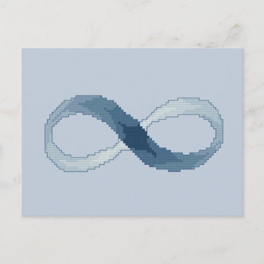 Briefkaart Blauwe Infiniteit (Voorkant)
