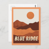 Briefkaart Blauwe Ridge Mountains (Voorkant / Achterkant)
