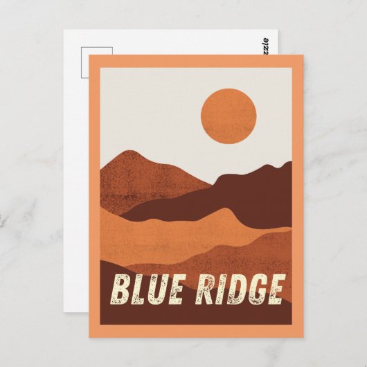 Briefkaart Blauwe Ridge Mountains (Voorkant / Achterkant)
