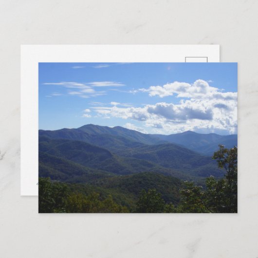 Briefkaart Blauwe Ridge Mountains (Voorkant / Achterkant)