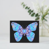 Briefkaart blauwe vlinder (Staand voorkant)