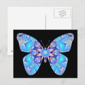 Briefkaart blauwe vlinder (Voorkant / Achterkant)