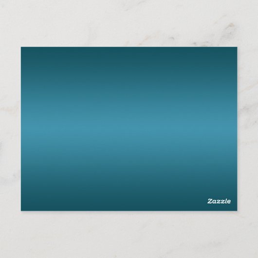 BRIEFKAART Blauwgroen Damastafel met RIBBON-PRINTO (Achterkant)