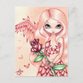 briefkaart "Bleek Roos" (Voorkant)