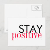 Briefkaart - Blijf positief (Voorkant / Achterkant)