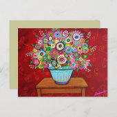 Briefkaart BLOEMEN (Voorkant / Achterkant)