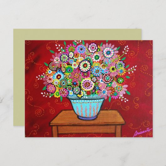 Briefkaart BLOEMEN (Voorkant / Achterkant)