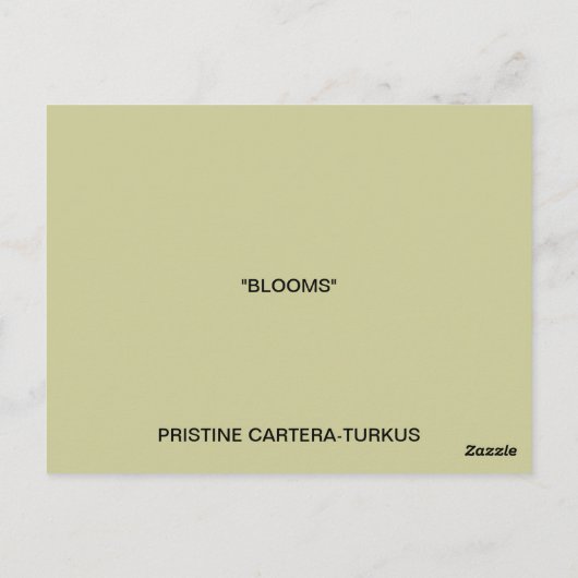 Briefkaart BLOEMEN (Achterkant)