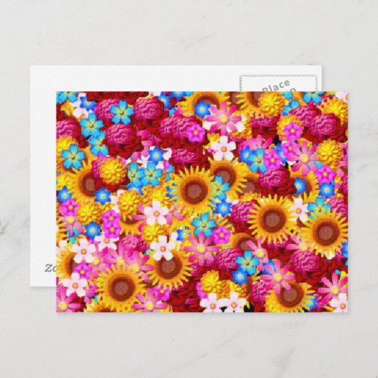 Briefkaart bloemen (Voorkant / Achterkant)