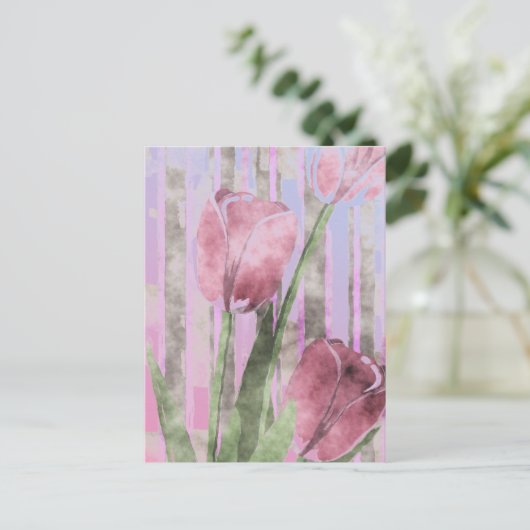 Briefkaart bloemen (Staand voorkant)