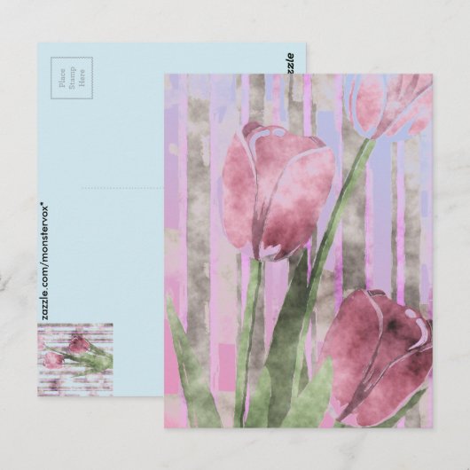 Briefkaart bloemen (Voorkant / Achterkant)