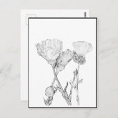 Briefkaart - Bloemen op kleur (Voorkant / Achterkant)