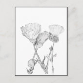 Briefkaart - Bloemen op kleur (Voorkant)