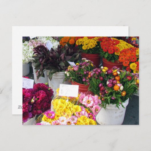 Briefkaart - Bloemenmarkt (Voorkant / Achterkant)