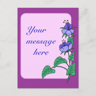Briefkaart Bloemenrand