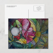 Briefkaart: "Bloemspin" Briefkaart (Voorkant / Achterkant)