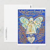 Briefkaart Blue and Gold Cancer Angel (Voorkant / Achterkant)