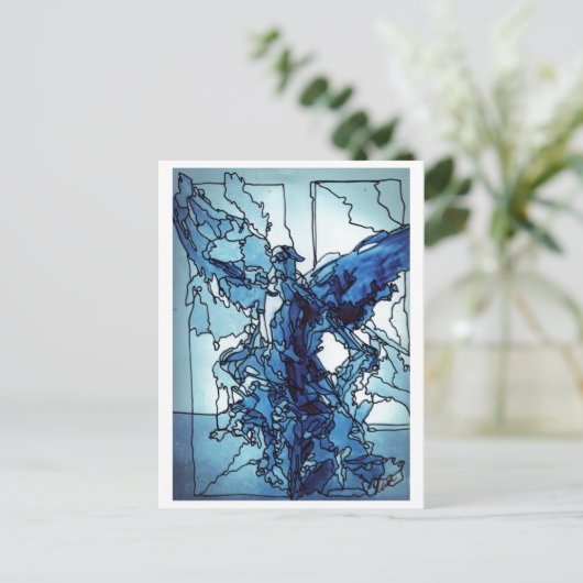 Briefkaart Blue Angel (Staand voorkant)