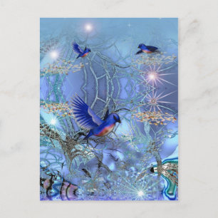 Briefkaart Blue Birds