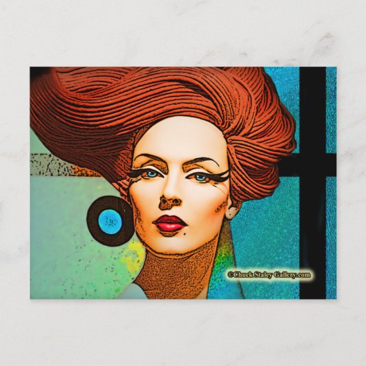 briefkaart "Blue Earring" (Voorkant)