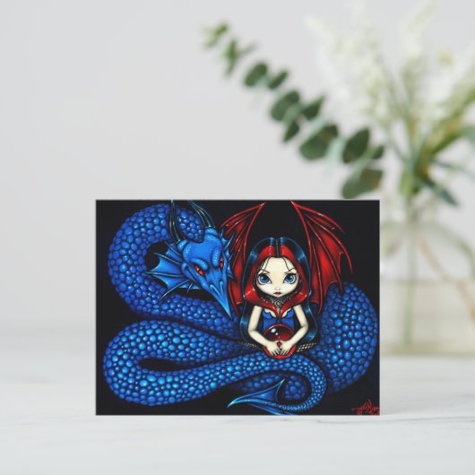 briefkaart "Blue Serpent" (Staand voorkant)