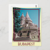 Briefkaart boedapest Vintage Travel Poster (Voorkant / Achterkant)