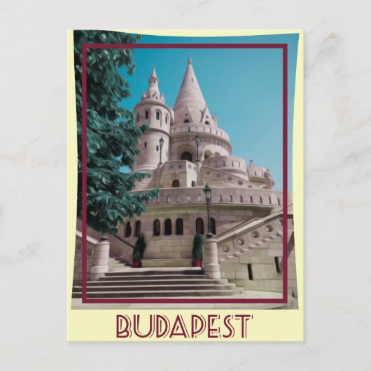 Briefkaart boedapest Vintage Travel Poster (Voorkant)