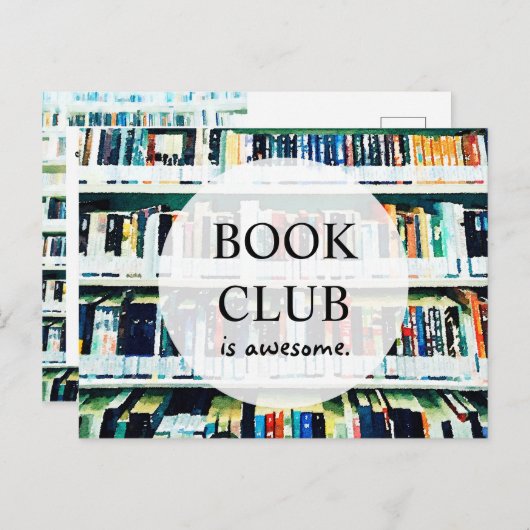 Briefkaart Boekclub (Voorkant / Achterkant)