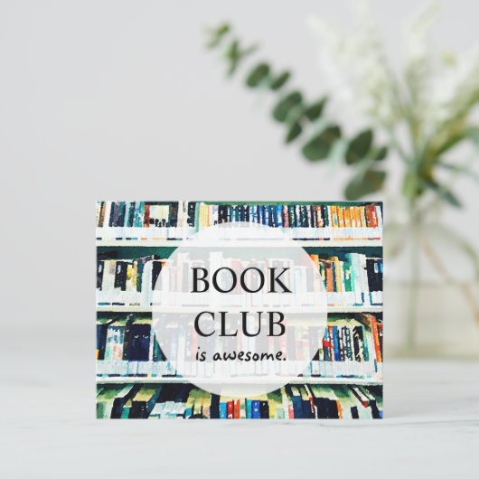 Briefkaart Boekclub (Staand voorkant)