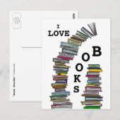 Briefkaart boekenstapels (Voorkant / Achterkant)