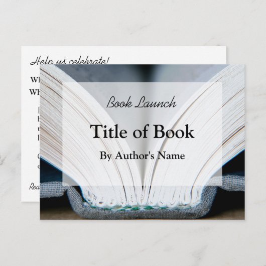 Briefkaart Boeklancering (Voorkant / Achterkant)