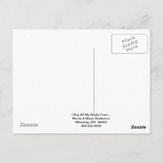 briefkaart boekwinkel, wv. (Achterkant)