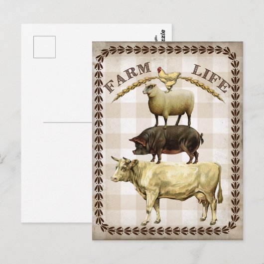 briefkaart boerderij (Voorkant / Achterkant)