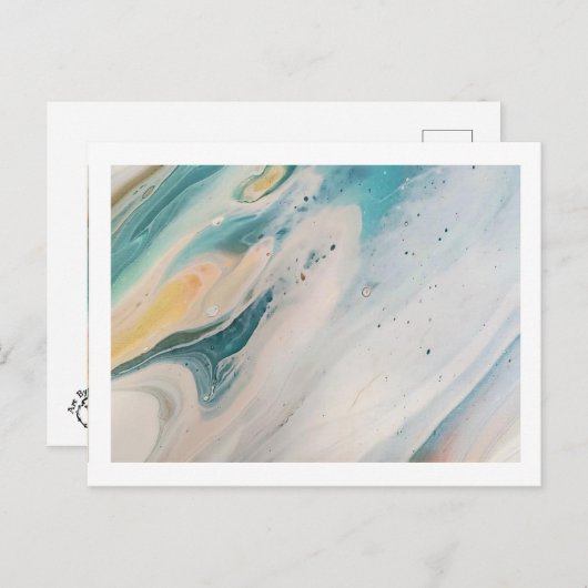 Briefkaart Boho Blue 4,25 x 5,6 inch (Voorkant / Achterkant)